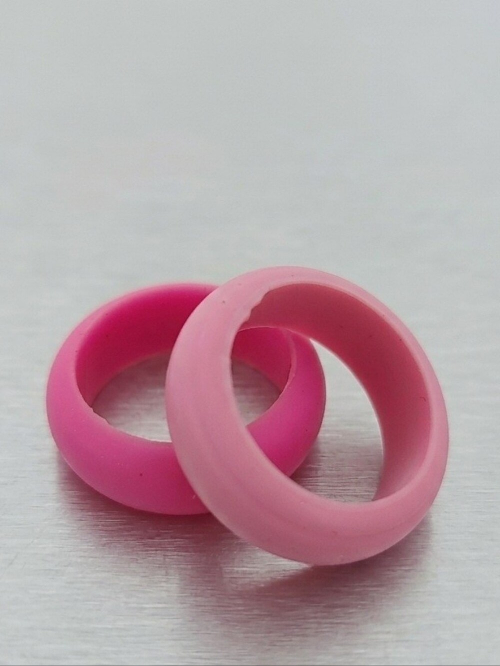Kids Pink Silicone Rings - Pack of 2 - Size 7